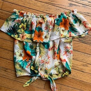 Hawaiian off the shoulder top!